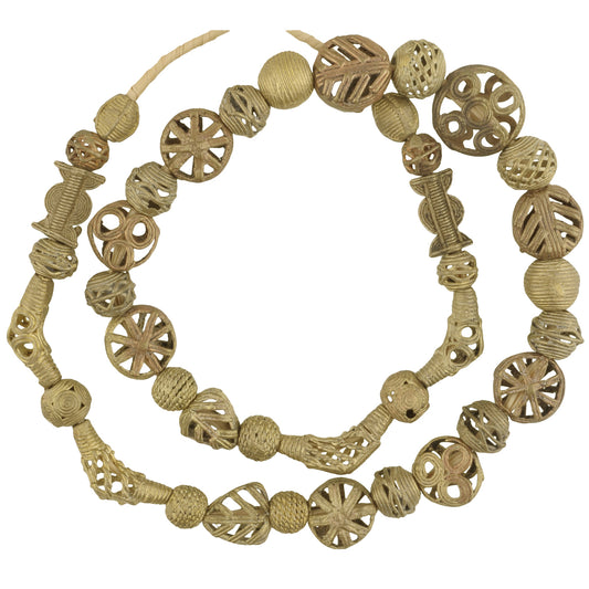 Handmade African Brass Beads From Ghana - Lost Wax Technique