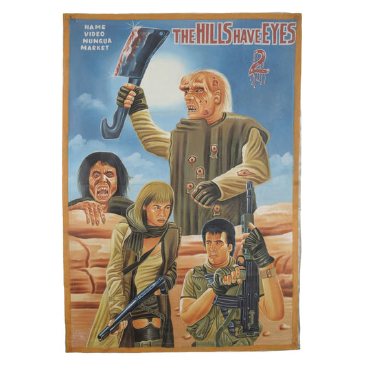 The Hills Have Eyes 2 Movie Poster - Authentic Hand-Painted Ghana Art - horror scene artwork