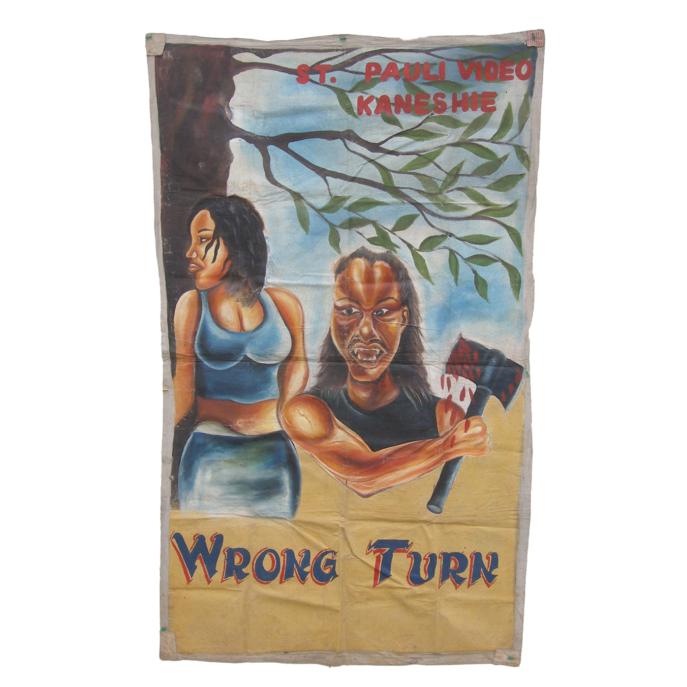 Wrong Turn Ghanaian Movie Poster - Hand-Painted - horror scene artwork