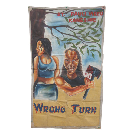 Wrong Turn Ghanaian Movie Poster - Hand-Painted - horror scene artwork