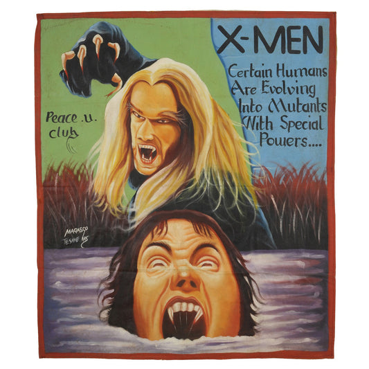 Unique X-Men Movie Poster - Hand-Painted In Ghana - horror scene artwork