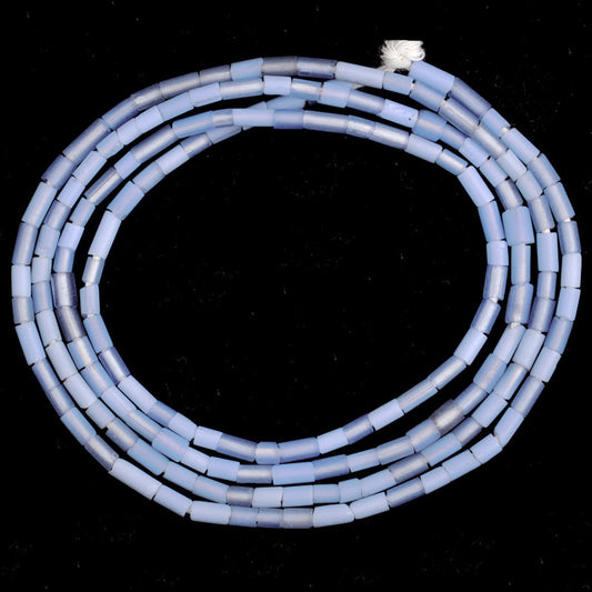 Vintage Tiny Blue Cylindrical Czech Glass African Trade Beads