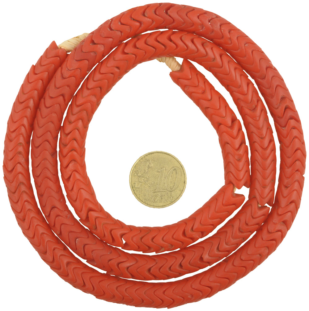 Vintage Snake Chain Bohemian Czech Glass African Trade Beads - close-up