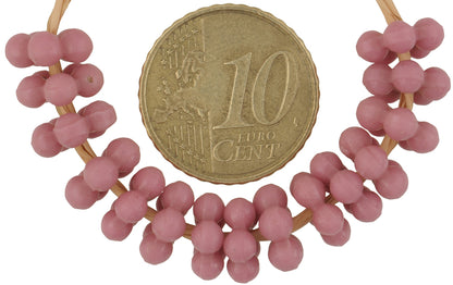 Vintage Flower Molded Glass African Trade Beads, Czech 9Mm - alternate view