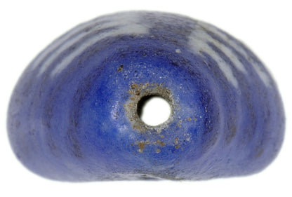 Rare Diamond-Shaped Kiffa Glass Bead - Handmade Trade Bead - close-up