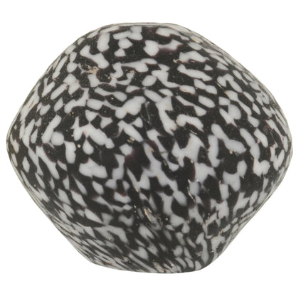Large African Bicone Glass Bead, Recycled Seed Beads, Chevron Decor