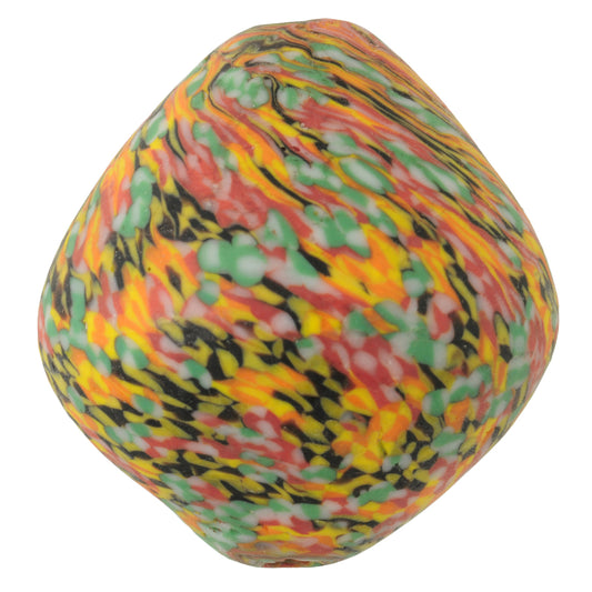 Large Bicone African Trade Bead - Recycled Ghana Glass Bead