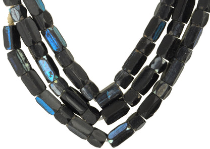 Fumed Faceted Vintage Czech Glass Trade Beads - 27" Strand - alternate view