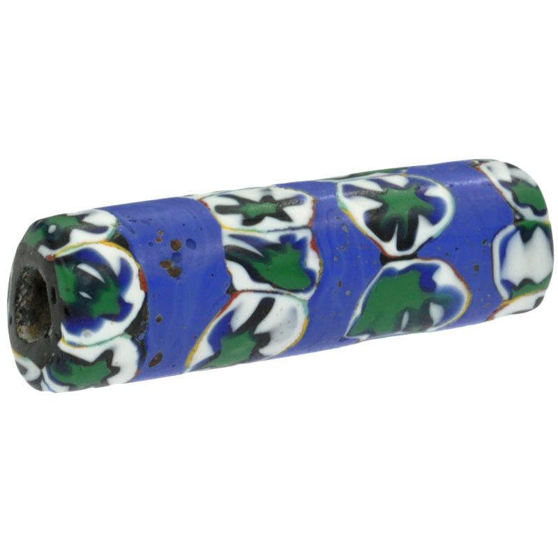 Antique Banded Millefiori Venetian Mosaic Glass Trade Bead, Large 43Mm