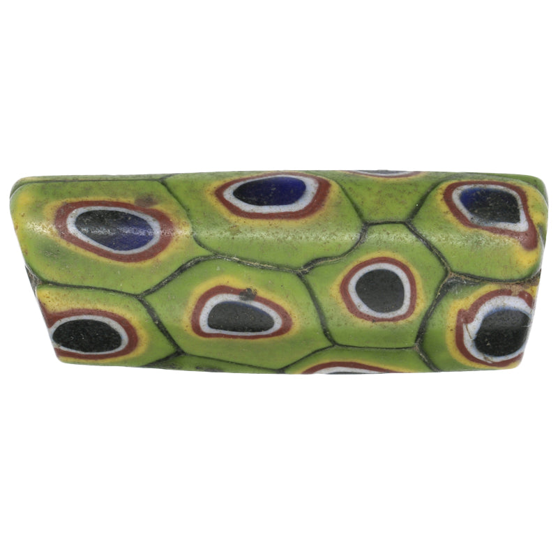 Antique Large Millefiori Venetian Mosaic Glass Trade Bead, 33X12Mm