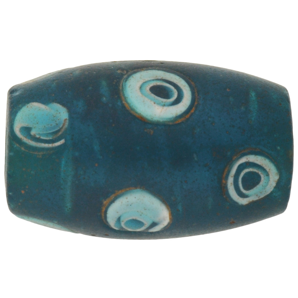 Rare Antique Large Oval Millefiori Venetian Mosaic Glass Trade Bead