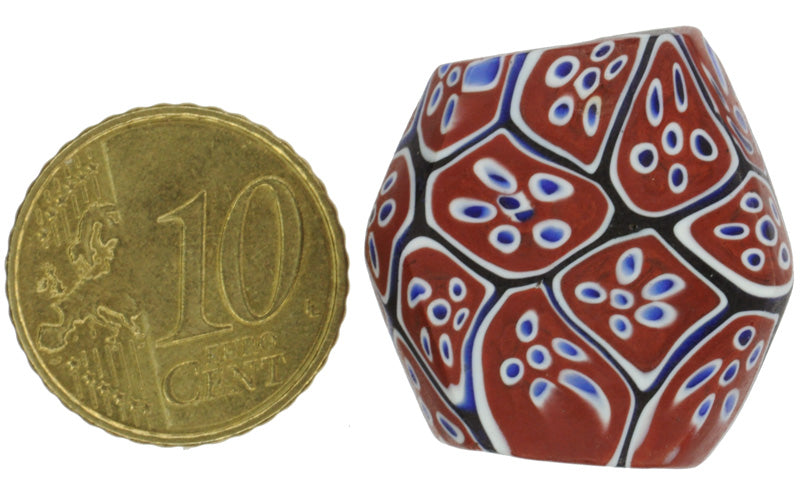 Antique Large Tabular Millefiori Venetian Glass Trade Bead - Early 1900S - alternate view