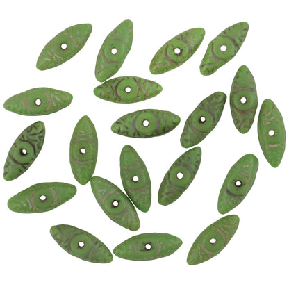 Vintage African Trade Beads - Czech/Bohemian Molded Glass Spacers