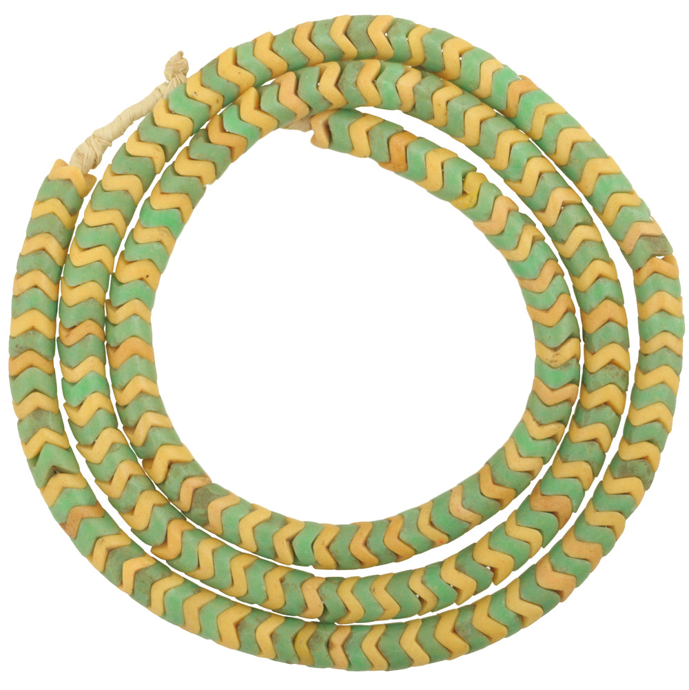 Vintage "Snake Chain" Bohemian Czech Glass African Trade Beads, 6Mm