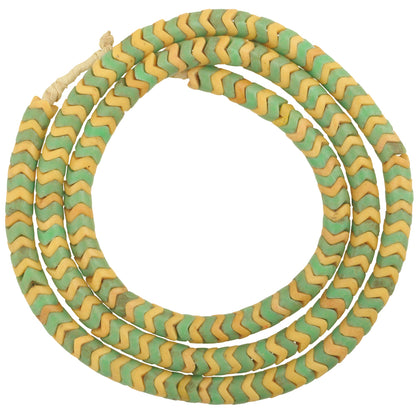 Vintage "Snake Chain" Bohemian Czech Glass African Trade Beads, 6Mm