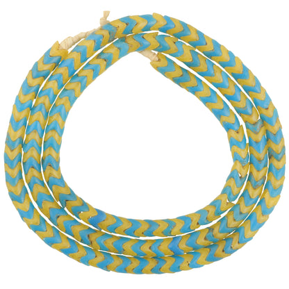 Vintage Snake Chain Bohemian Czech Glass African Trade Beads, 6Mm