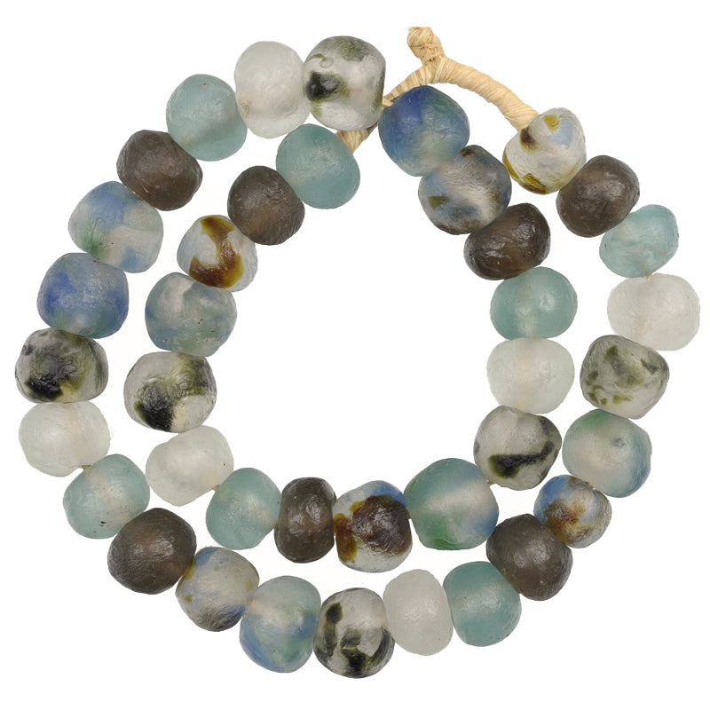 X-Large Translucent Krobo Glass Beads - African Trade Beads