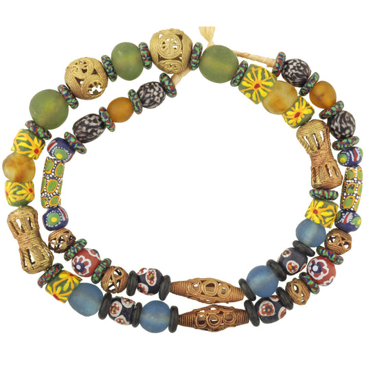 African Trade Beads: Krobo Glass & Brass Beads From Ghana