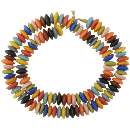 Krobo Glass Beads Imitating Venetian Wound Disks - Handmade In Ghana