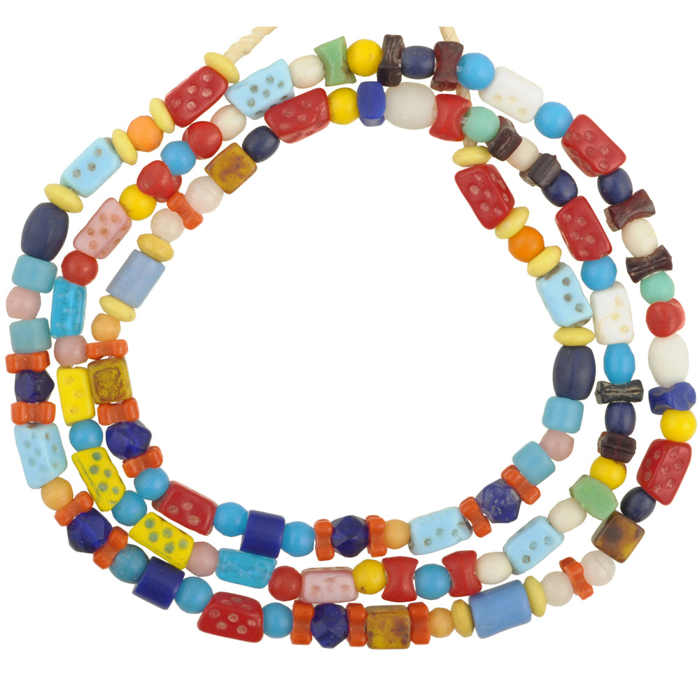 Old Bohemian Czech Glass Trade Beads Mix - African Trade Beads