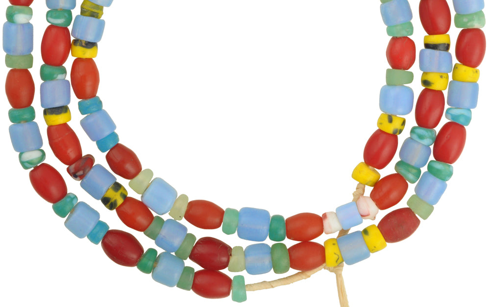 Vintage African Trade Beads - Old Bohemian/Czech Glass Mix, 27.5" - alternate view