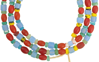 Vintage African Trade Beads - Old Bohemian/Czech Glass Mix, 27.5" - alternate view