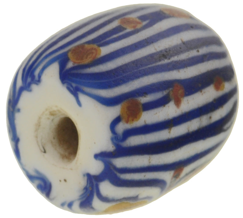 Rare Antique Oval Fancy Venetian Lampwork Bead - African Trade Bead