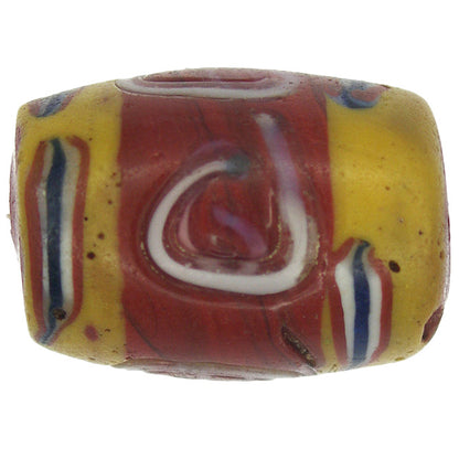 Rare Old Brick Color "Eye" Venetian Lampwork Glass Trade Bead - African Trade