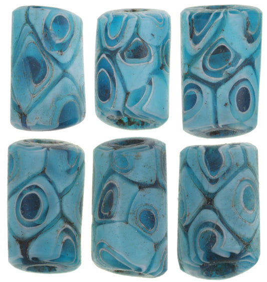 Rare Antique Venetian Millefiori Mosaic Beads - African Trade - close-up