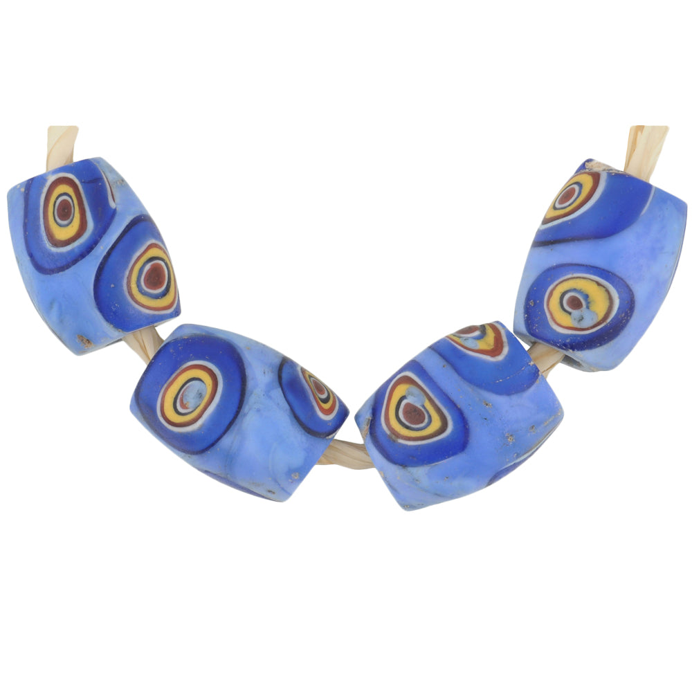 Rare Antique Oval Venetian Millefiori African Trade Beads, 12Mm