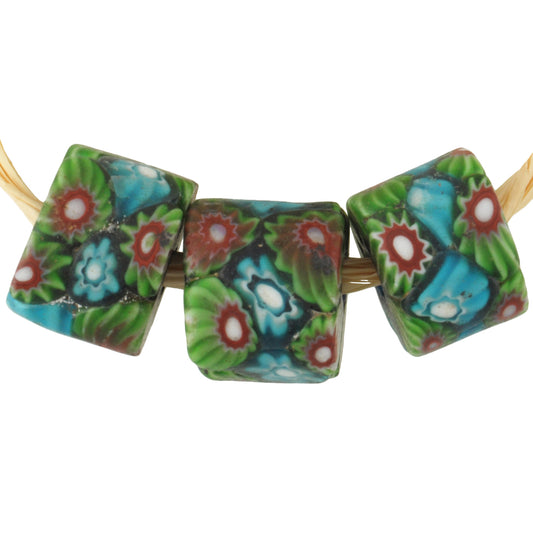 Rare Antique Venetian Millefiori African Trade Beads, Mosaic Glass