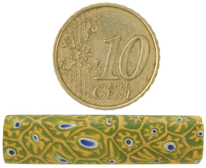 Rare Large Antique Millefiori Venetian Mosaic Glass Trade Bead - African Trade - alternate view