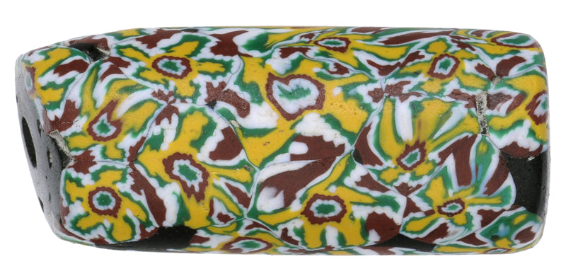 Beautiful Large Antique Millefiori Mosaic Glass Trade Bead, African Trade - alternate view