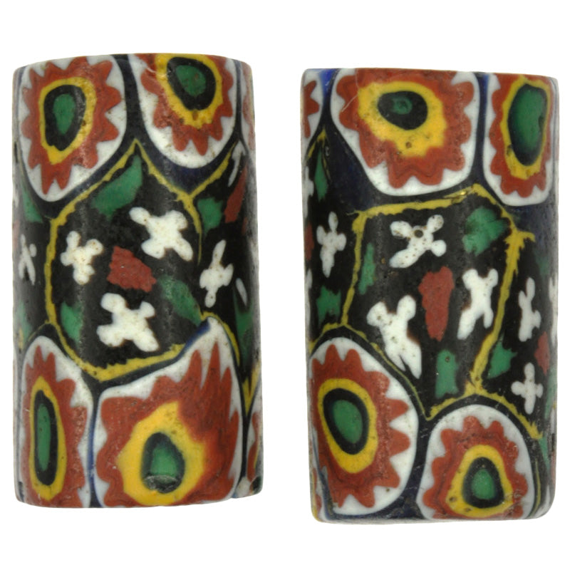Rare Antique Millefiori Venetian Mosaic Glass Trade Beads - African Trade