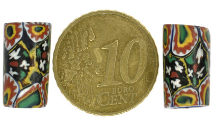 Rare Antique Millefiori Venetian Mosaic Glass Trade Beads - African Trade - alternate view