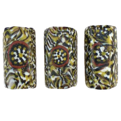 Rare Antique African Trade Beads - Venetian Millefiori Mosaic Glass, 16Mm