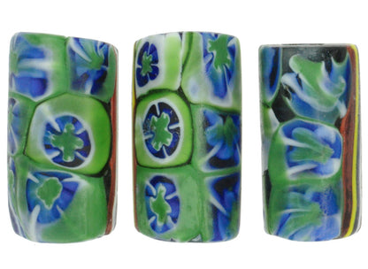 Rare Antique Venetian Millefiori African Trade Beads - Mosaic Glass 3Pc Set - alternate view