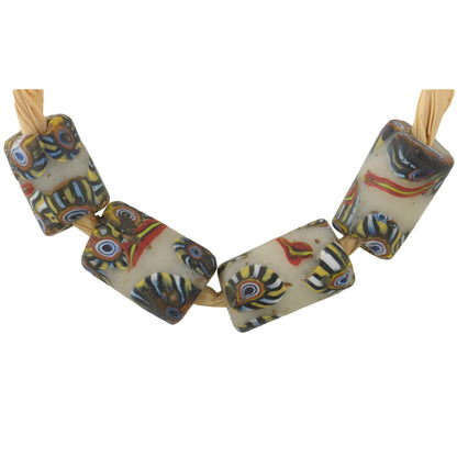 Rare Antique Venetian Millefiori African Trade Beads - 12-14Mm Mosaic Glass