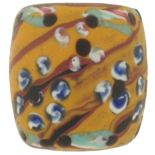 Beautiful Antique Floral/Fancy Venetian Glass Trade Bead - 14X13Mm