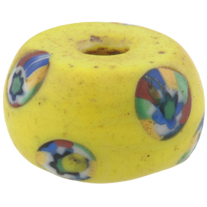 African Trade Bead Millefiori Old Venetian Mosaic Glass Beads Large Rare Ghana Sb-33994