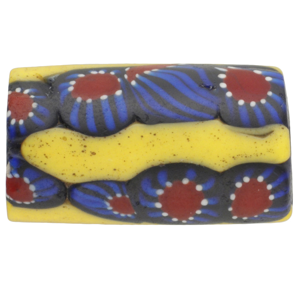 Rare Large Antique Millefiori Venetian Mosaic African Trade Bead, 23X13Mm