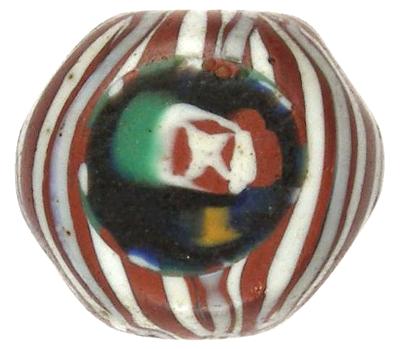 Rare Tabular Venetian Millefiori Bead - Antique African Trade Bead - alternate view