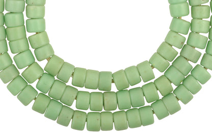 Vintage African Trade Beads - 7Mm Czech Bohemian Glass Tile Beads - alternate view