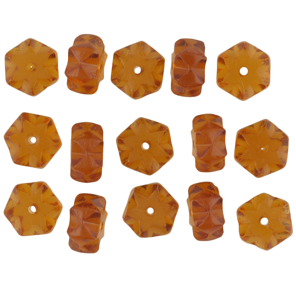 Vintage Translucent Molded Glass African Trade Beads - Czech 9X5Mm