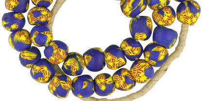Beautiful African Trade Beads - Recycled Glass Beads From Ghana - cropped detail