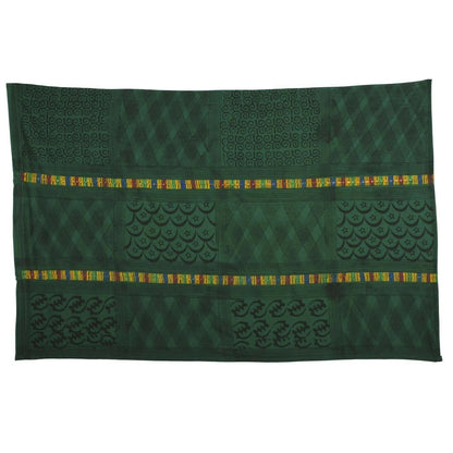 Hand Stamped Adinkra Cloth Woman Size 64"x40" Vintage 1980s