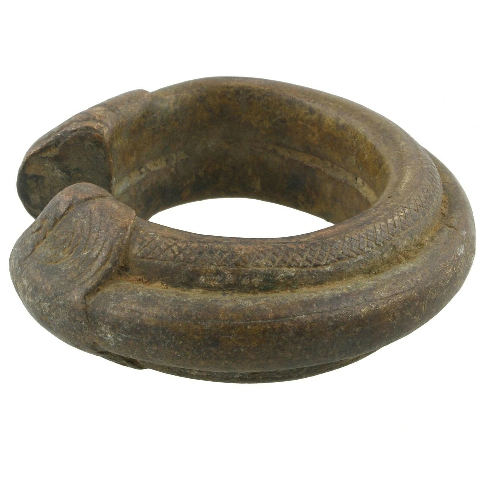 Antique Brass Bracelet African Currency Fulani Ghana Burkina Faso