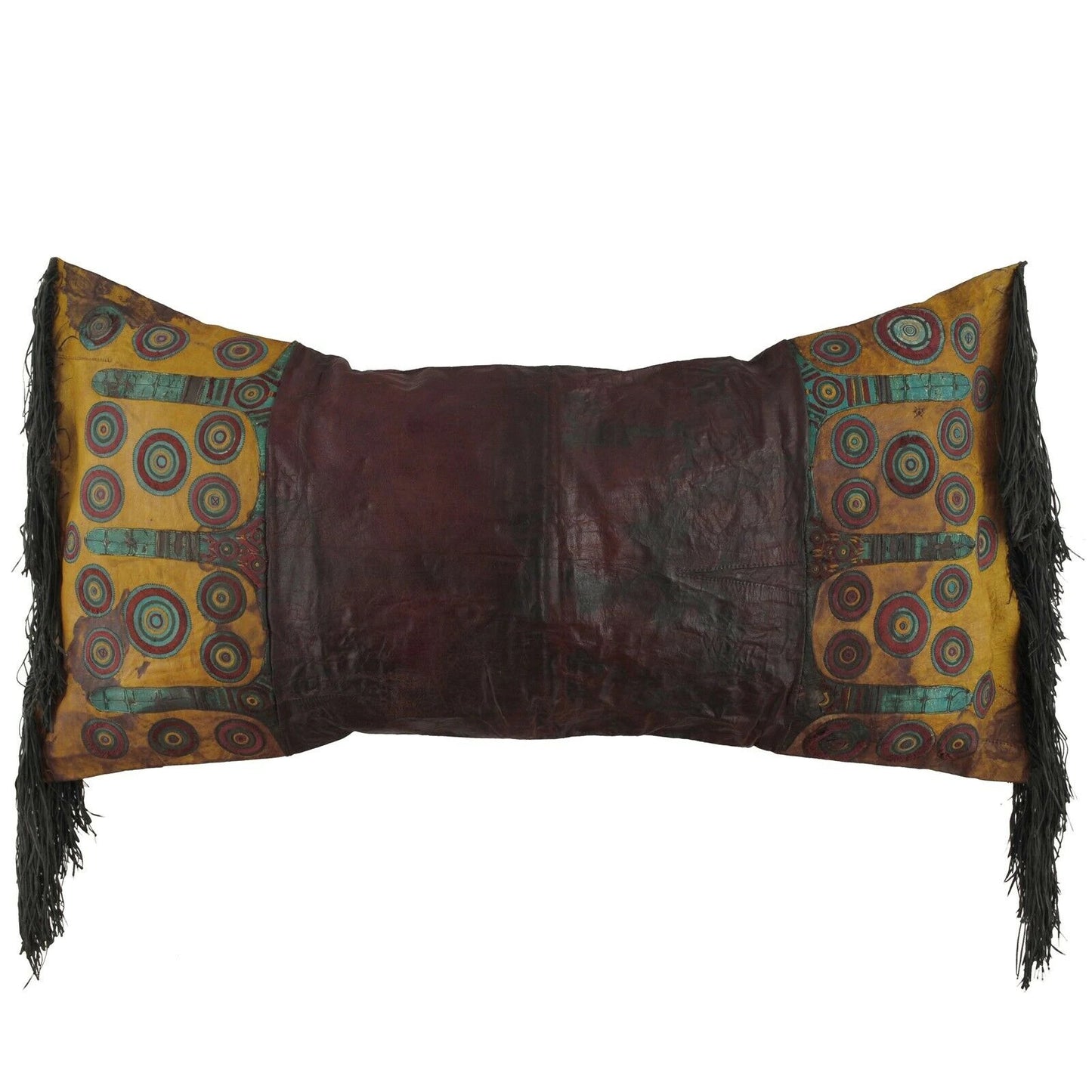 Old African Tuareg Leather Pillow Case Mali Niger Sahara Desert Bedouin Ethnic - alternate view