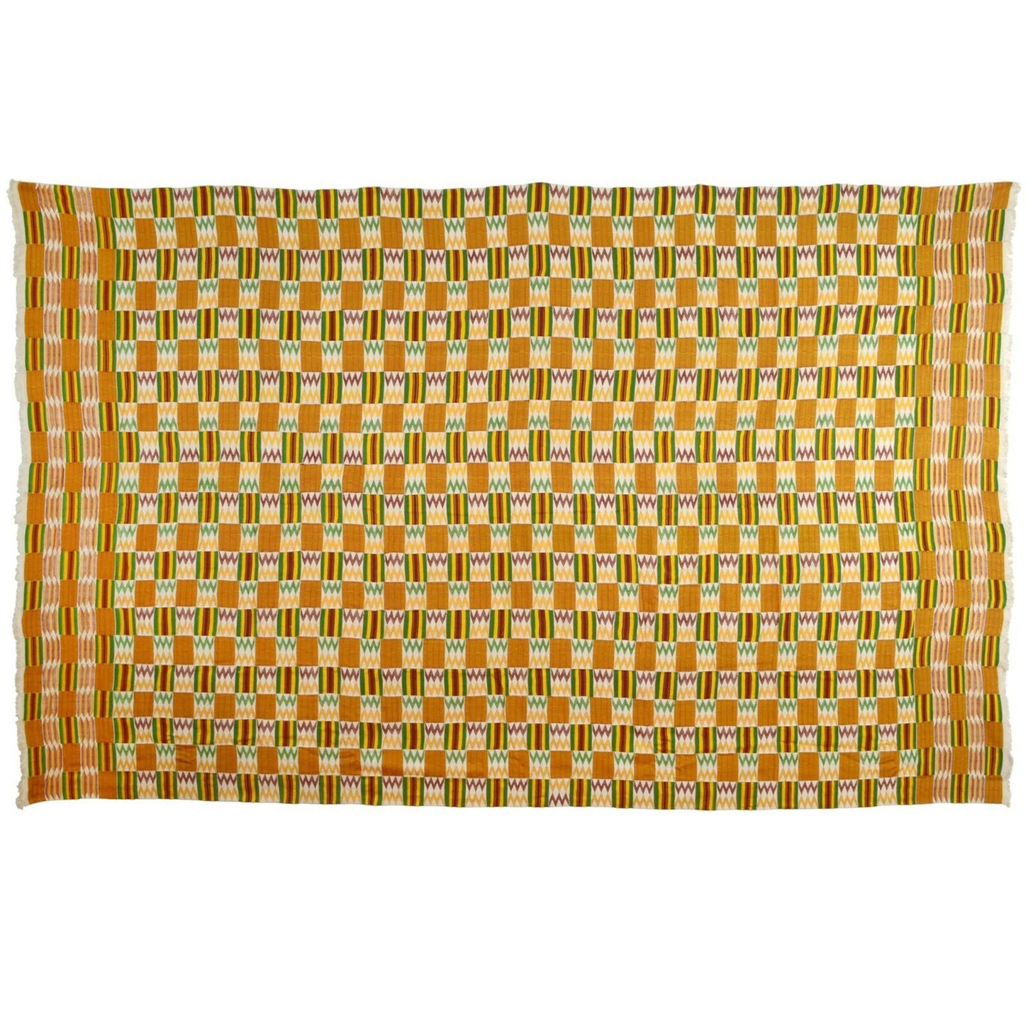 Handwoven Ashanti Kente – Mid‑1900s Man Size, Authentic Ghana Cloth
