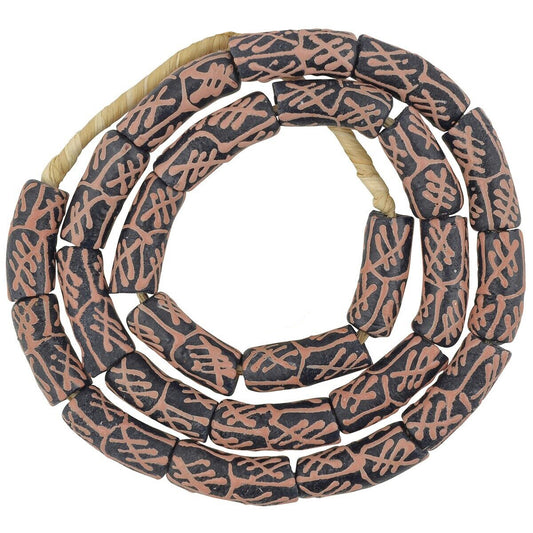 Handmade African Trade Beads: 10-11Mm Krobo Recycled Glass Beads